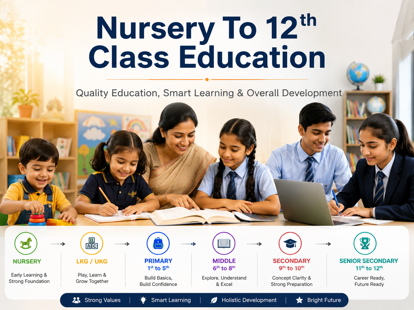 Nursery To 12Th Class Education offered by Dynamic School of Science Boraj